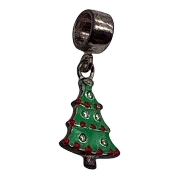 Christmas Tree Charm Pendant For European Style Bracelets Green Red Unisex - Picture 6 of 6